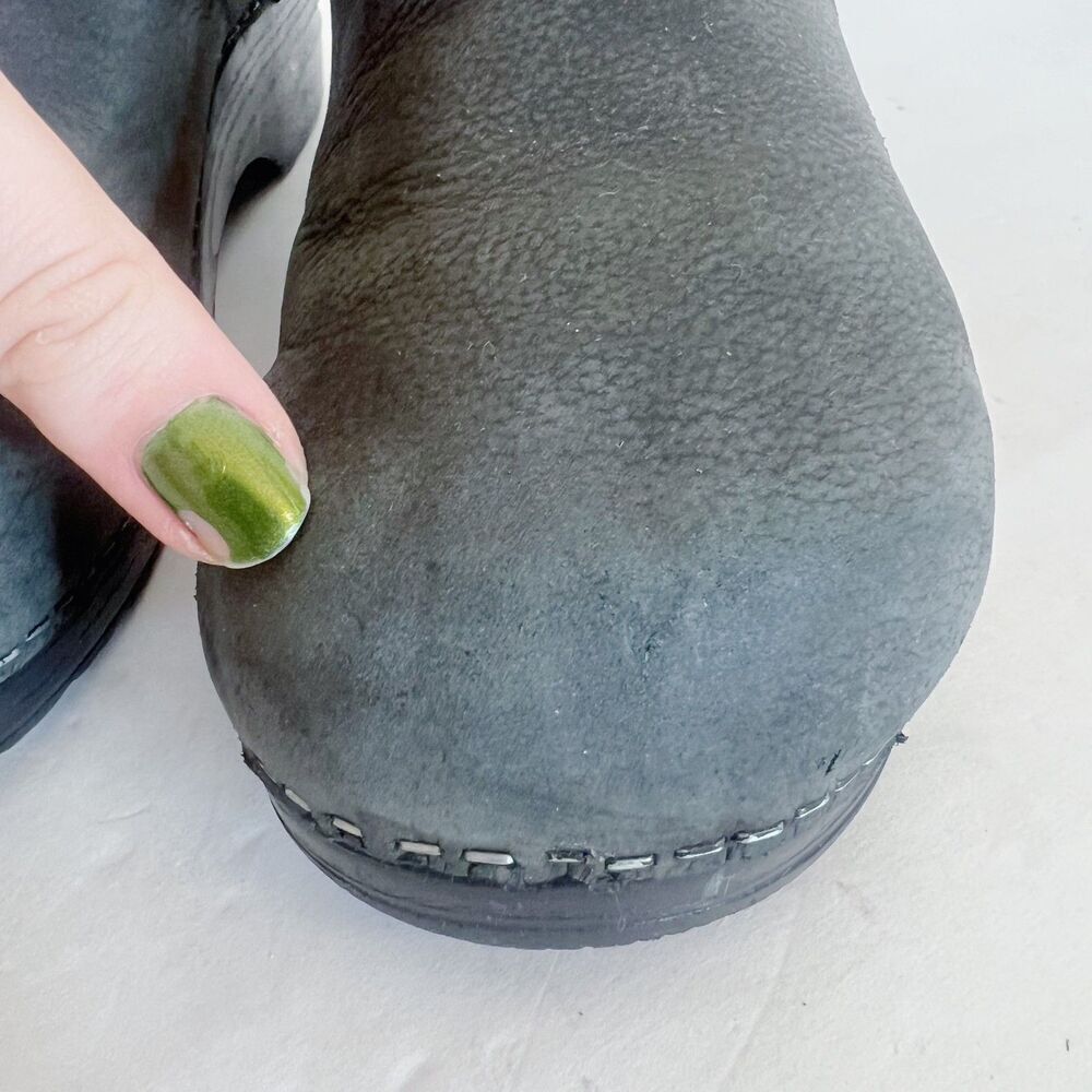 Sanita Grey Leather Clogs Women's Size 15 US 46 EU - Picture 6 of 8